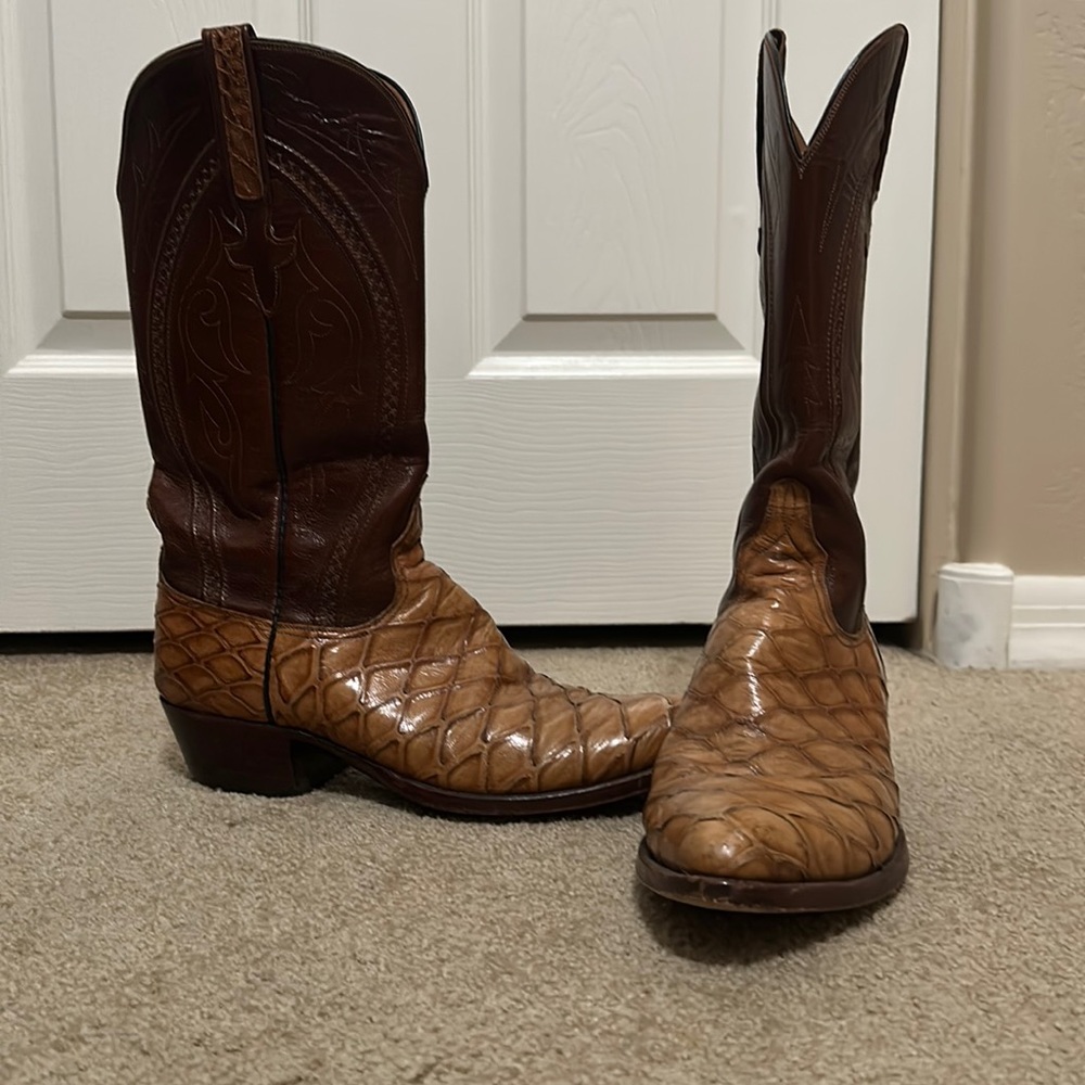Tan and Brown Lucchese Boots